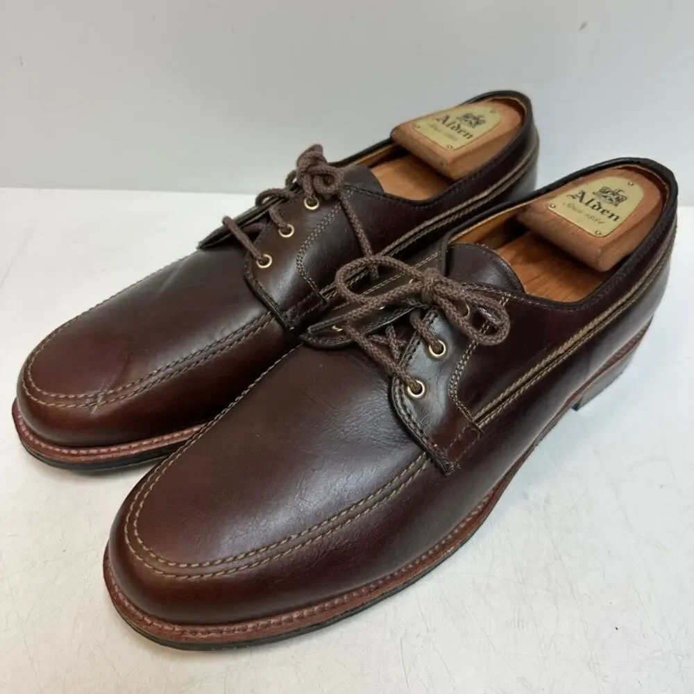 NWOT Todd Snyder x Alden 734L Mocc Toe Leather Blucher Rich Brown Made USA 11 D